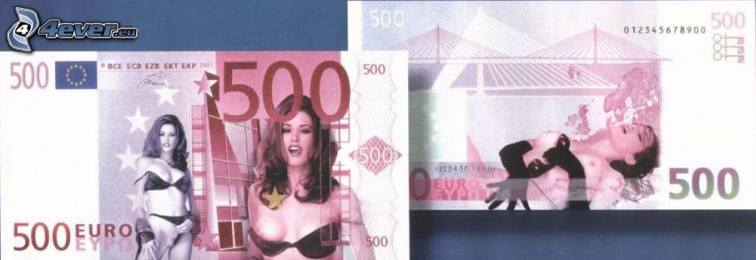 Erotické Euro, bankovka