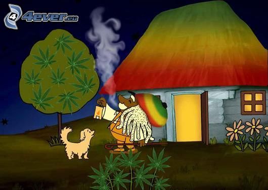 Večerníček, marihuana, Jamajka, Reggae
