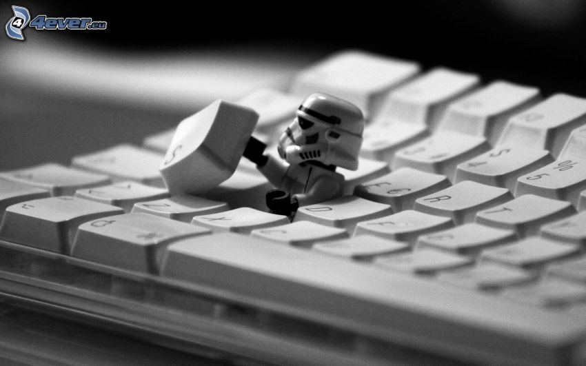 Stormtrooper, klávesnica, Star Wars, paródia