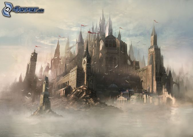 Castelo de Begnion Fantasy-castle,-fog-201348