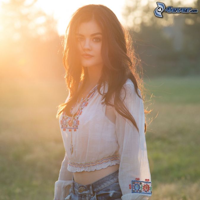 Lucy Hale, sunset