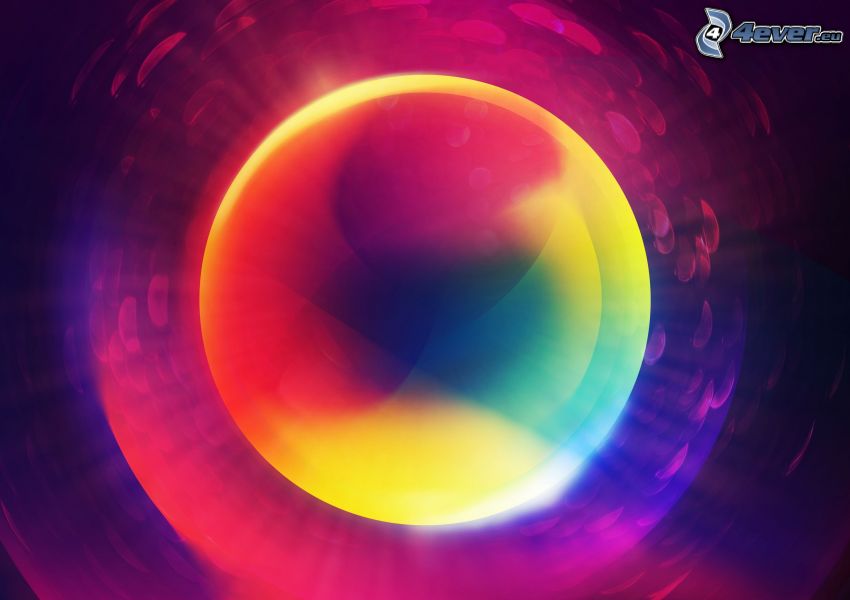 circle, colorful background
