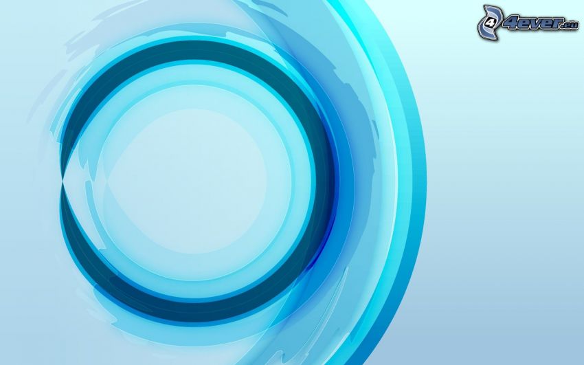 circles, blue background