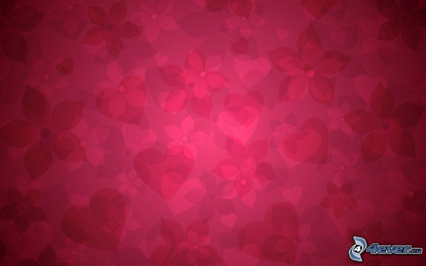 flowers, hearts, background