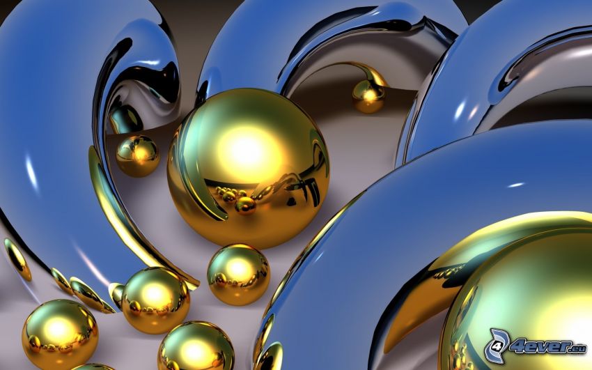 golden balls, shapes