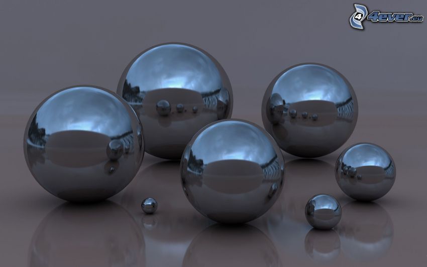 metallic balls