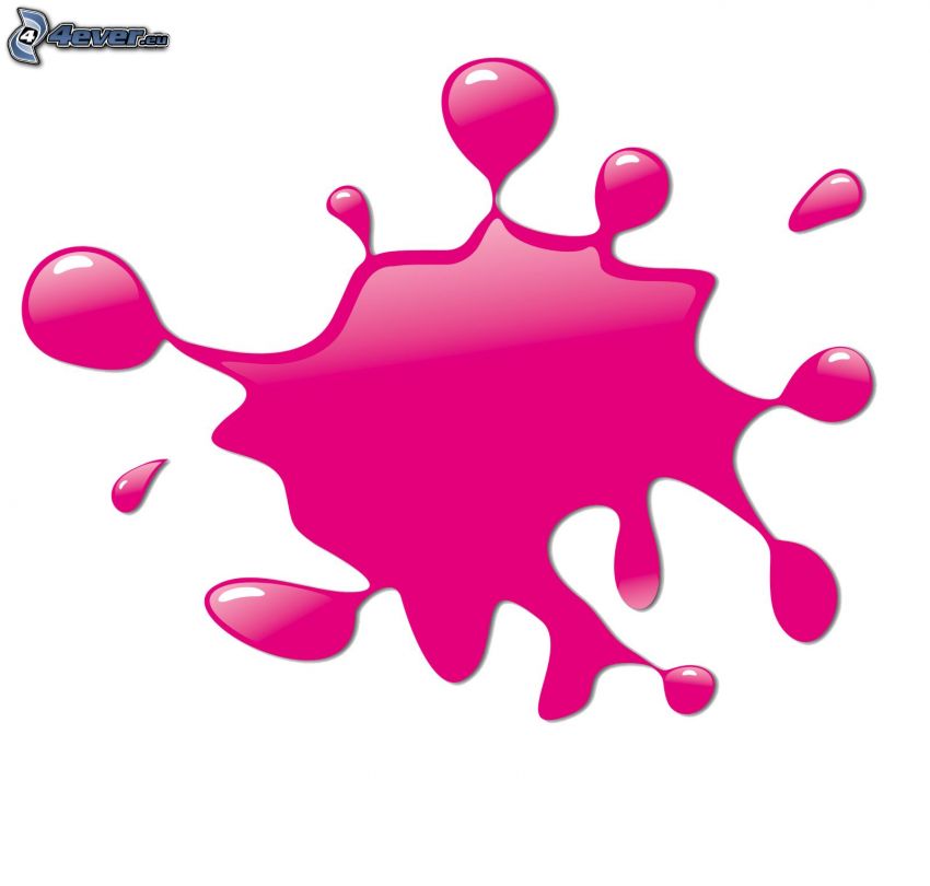 pink color, colored blob