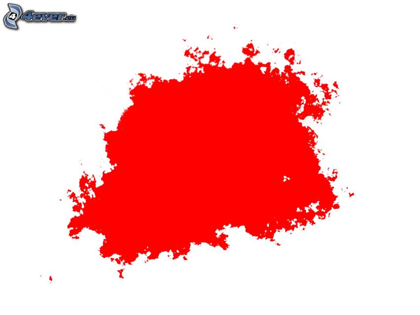 red, colored blob