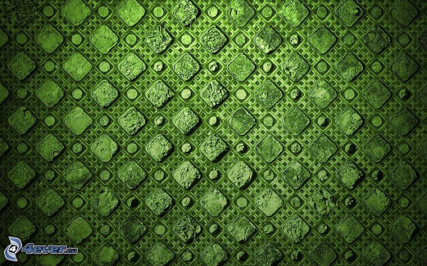 squares, green background