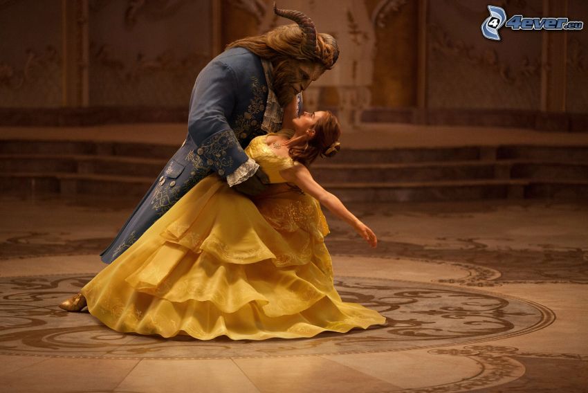 Beauty and the Beast, Emma Watson, yellow dress, dance