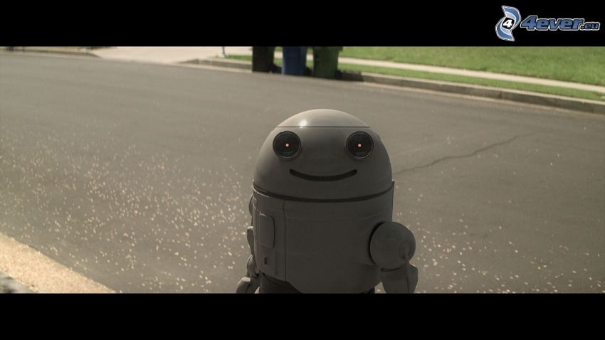 Blinky, robot, street