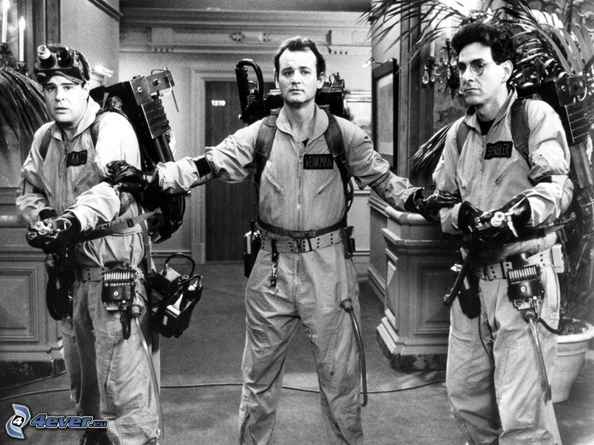 Ghostbusters, black and white