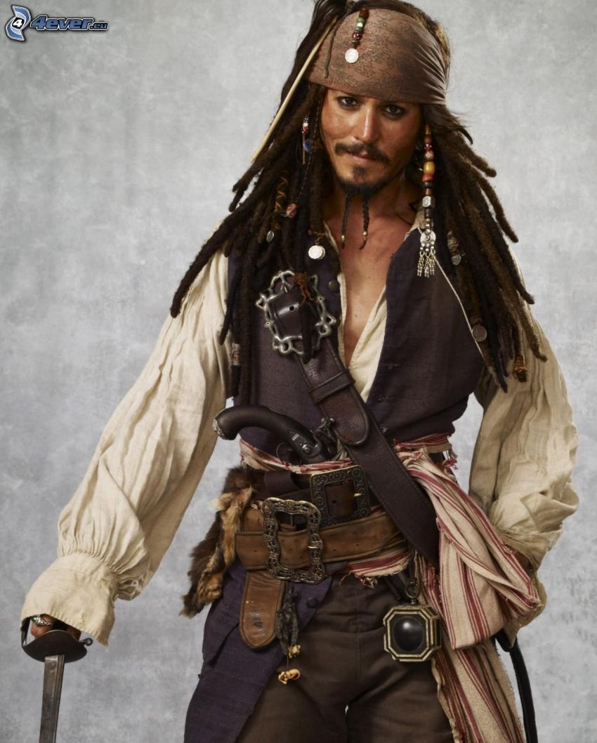 Jack Sparrow, pirate, Johnny Depp
