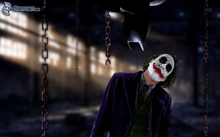 Joker, Batman, chains