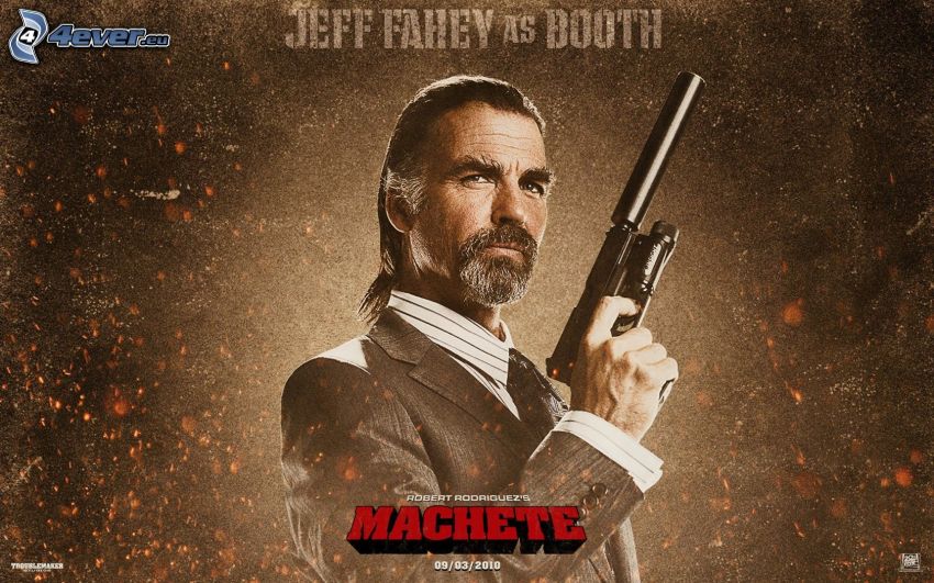 Machete, Jeff Fahey, man with a gun