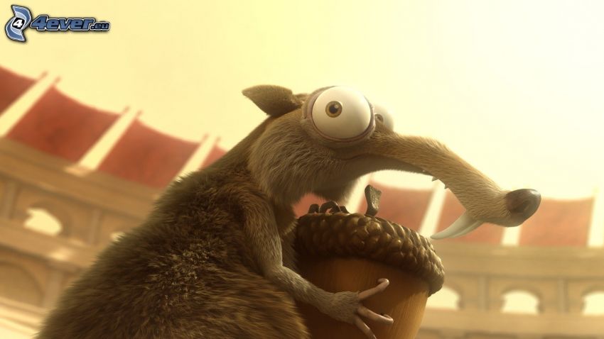 Scrat, squirrel from the movie Ice Age, Ice Age