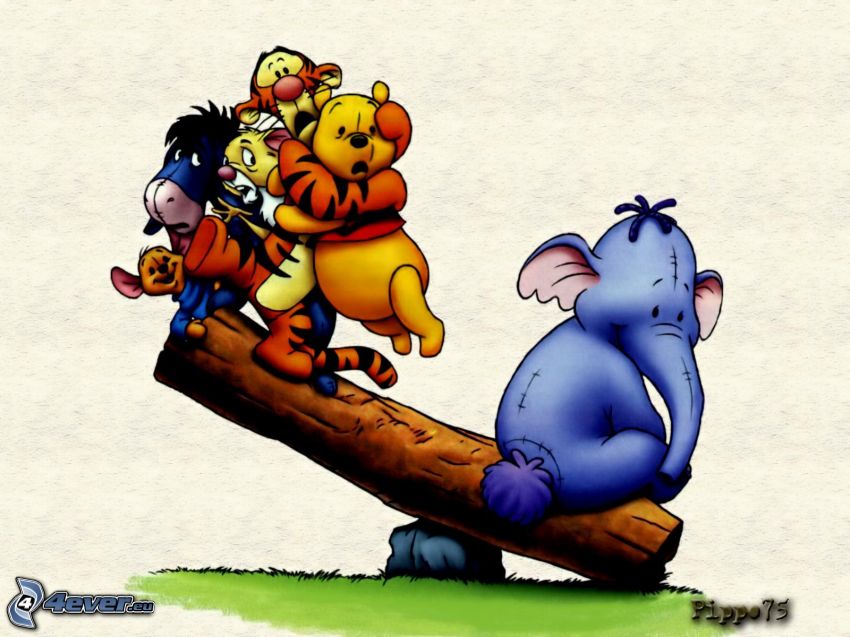 Winnie The Pooh and friends, swing