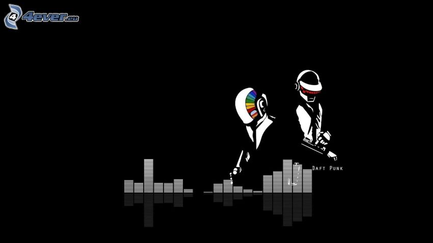 Daft Punk, cartoon, equalizer