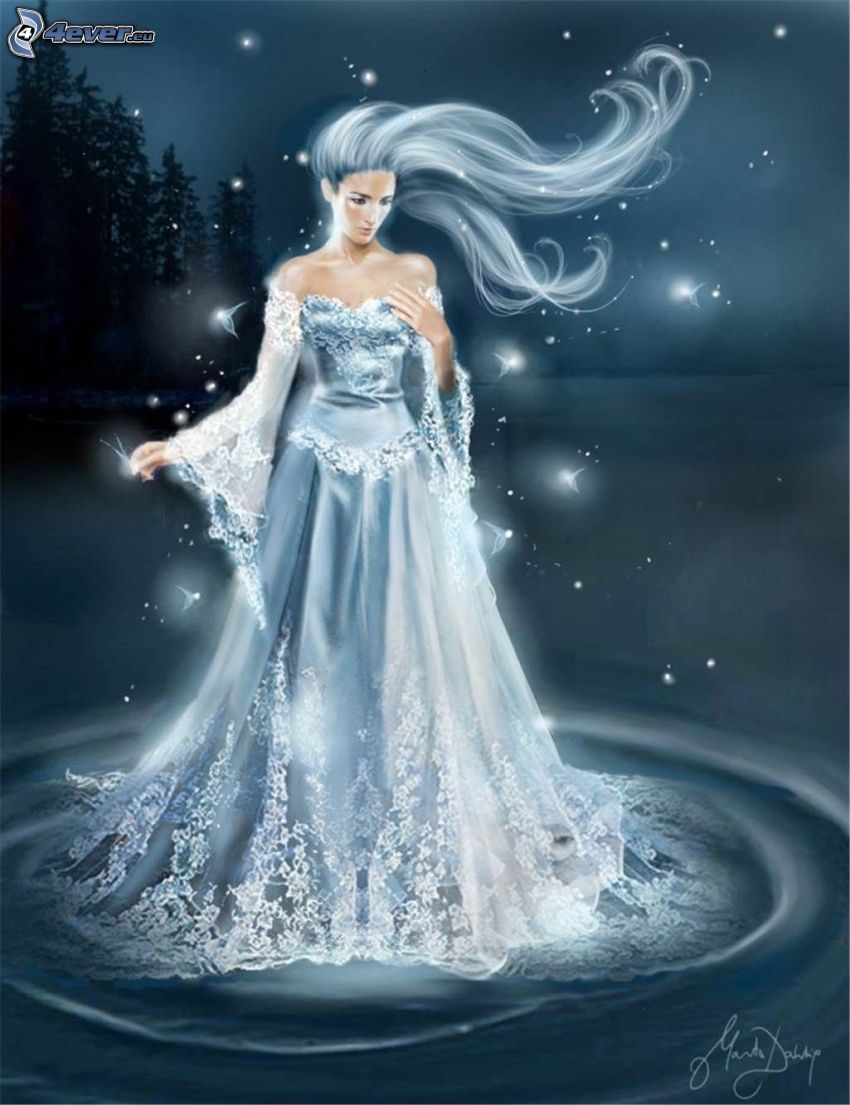 night fairy, blue dress