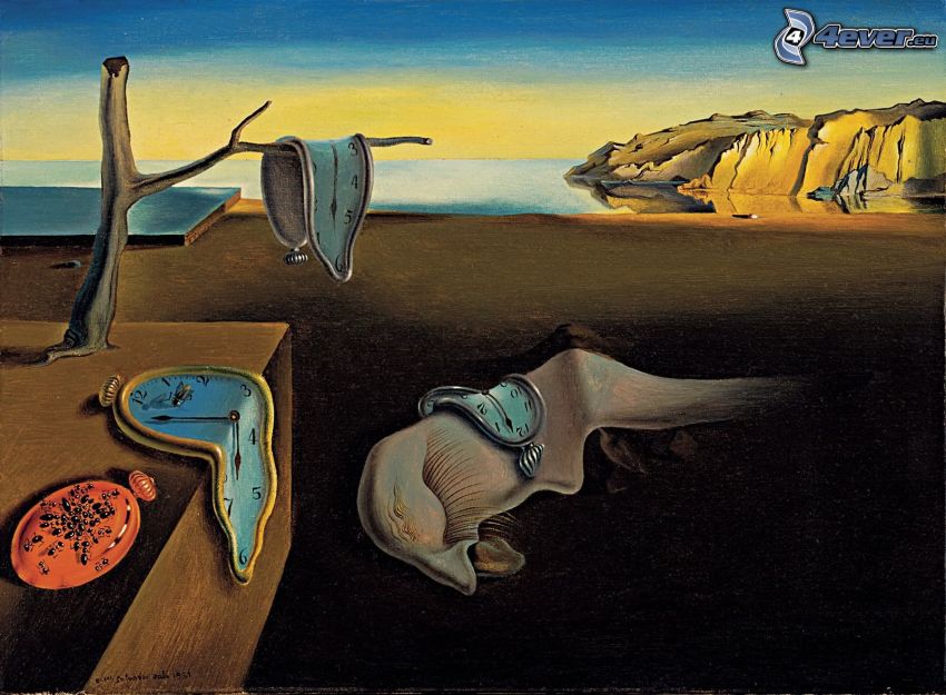 the persistence of memory, Salvador Dalí, picture