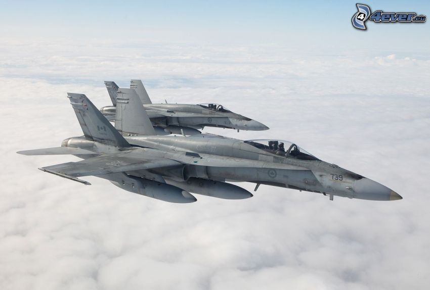 CF-188 Hornet, over the clouds