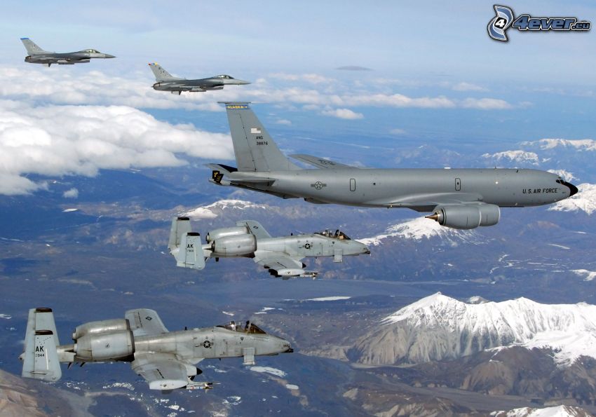 formation, A-10 Thunderbolt II, Boeing KC-135 Stratotanker, F-15 Eagle