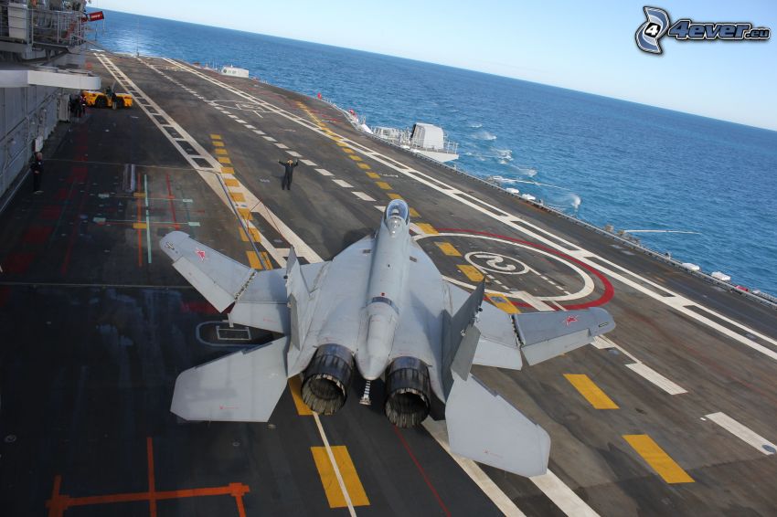 MiG-29, aircraft carrier, sea