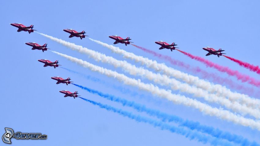 air show, contrail