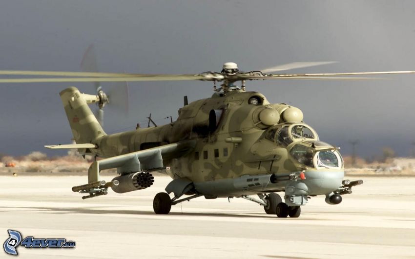 Mil Mi-24, military helicopter