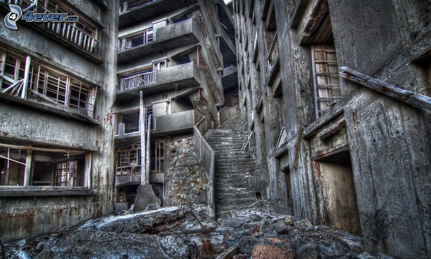 abandoned building, old building, HDR