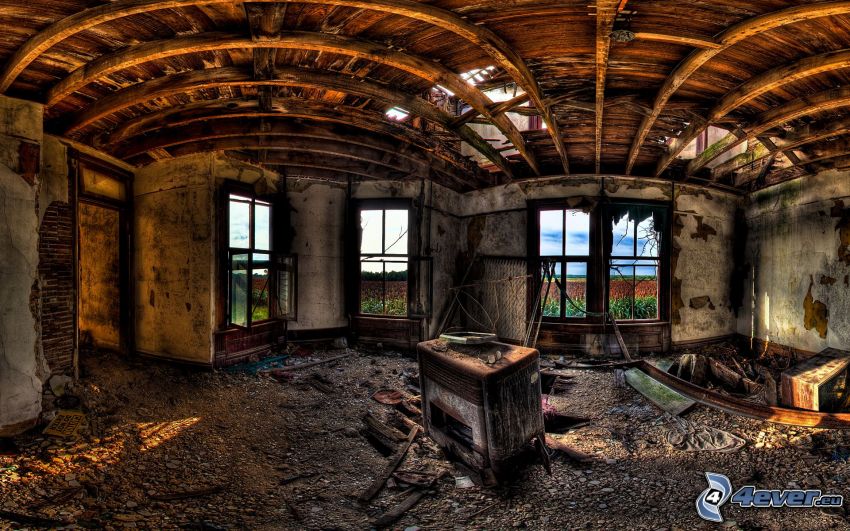 abandoned house, HDR