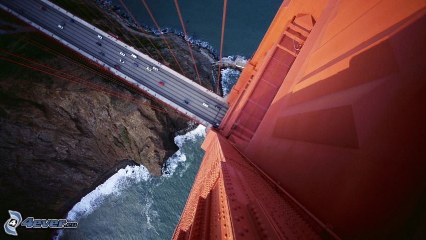 Golden Gate, view, road