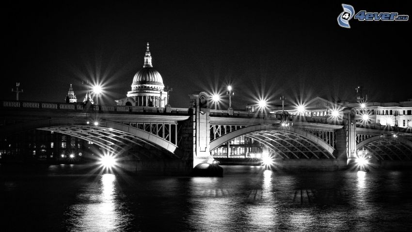 lighted bridge