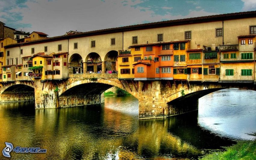 Ponte Vecchio, Florence, Arno, River, bridge