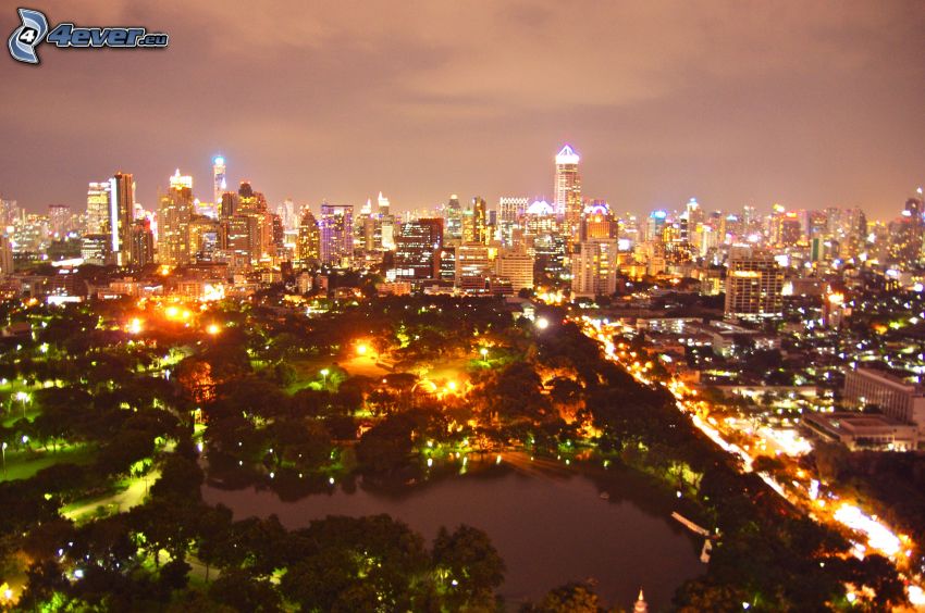 Bangkok, night city