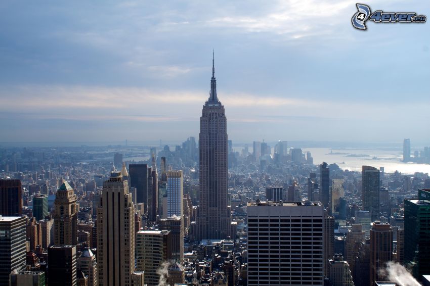 Empire State Building, skyscrapers, Manhattan, New York