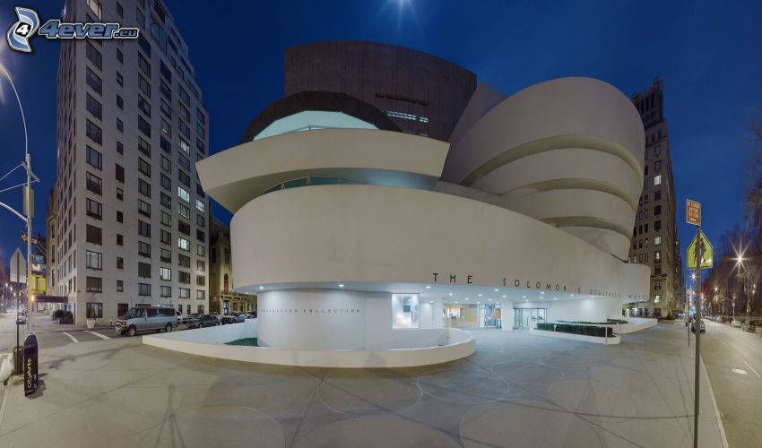 Guggenheim Museum, night city
