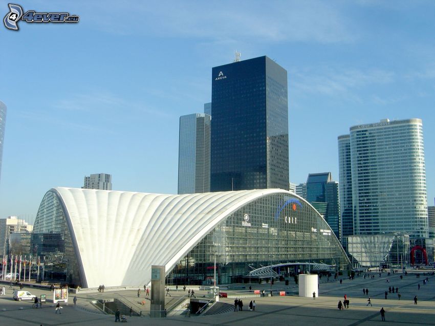 La Défense, skyscrapers, square, Paris