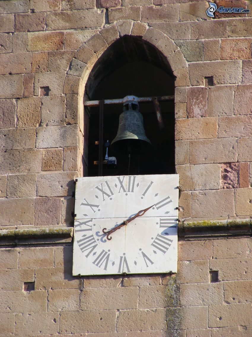 clock, bells