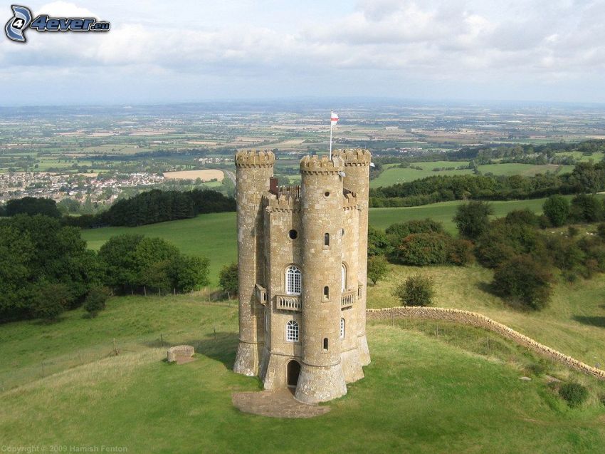Broadway Tower, forests and meadows