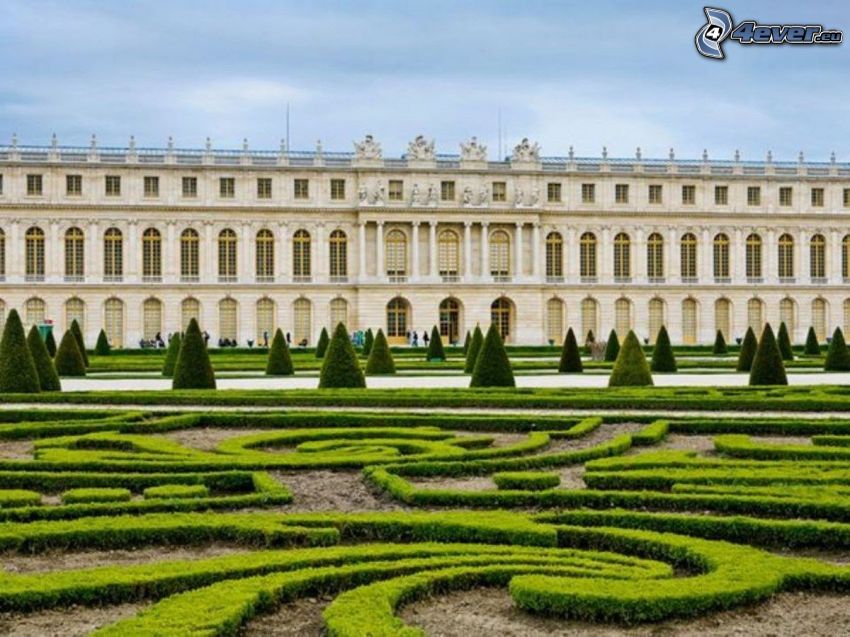 Castle Versailles, garden, bushes