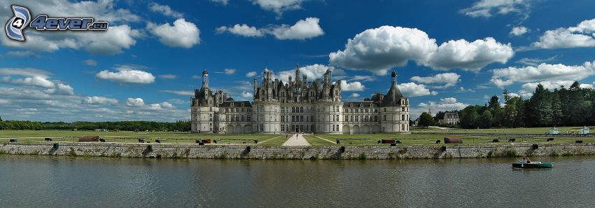 Château de Chambord, Cosson, clouds, panorama