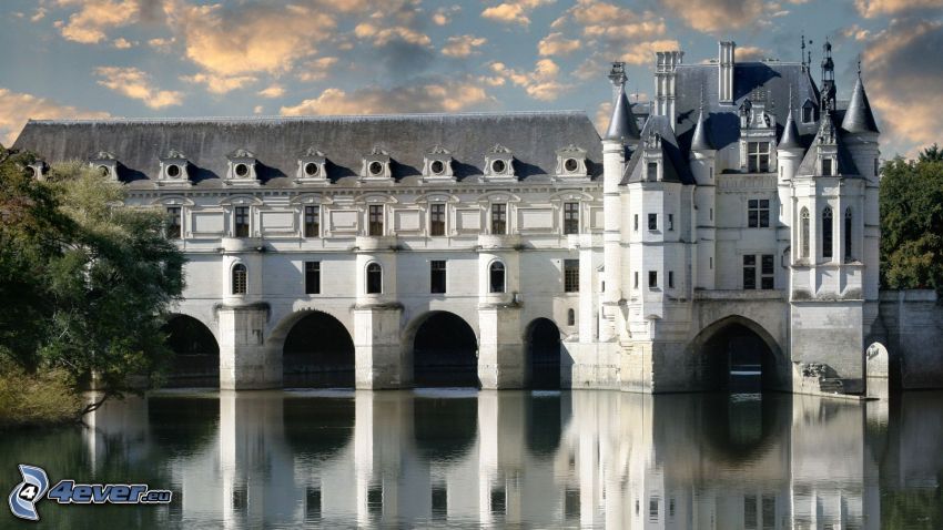 Château de Chenonceau, River, reflection