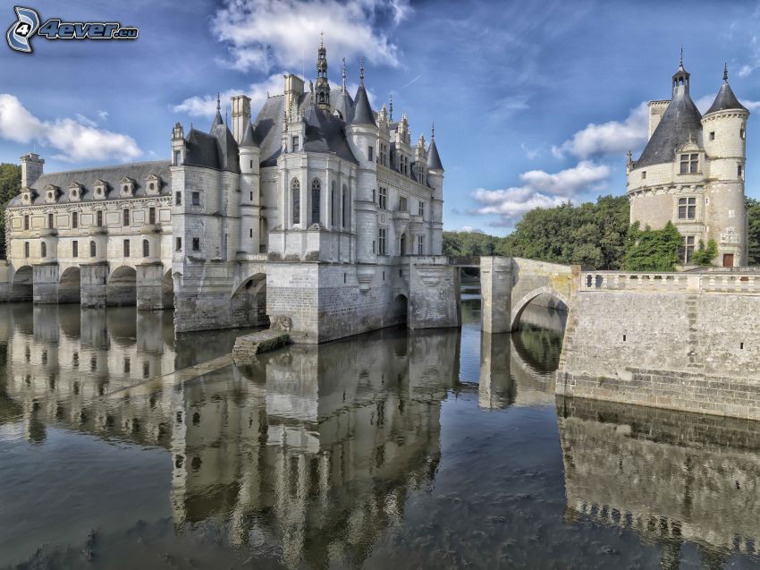Château de Chenonceau, River, reflection
