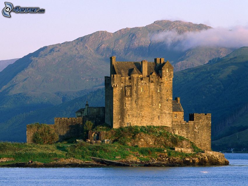 Eilean Donan, Scotland, castle, lake