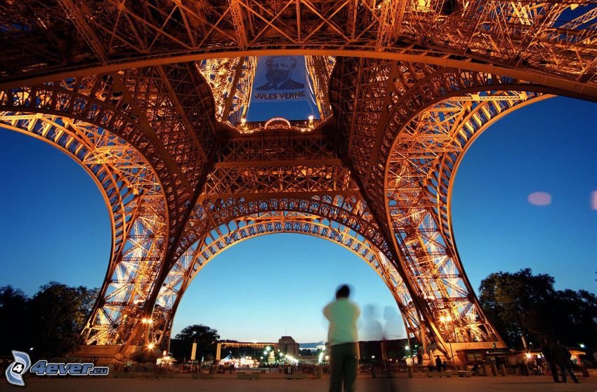 illuminated Eiffel Tower