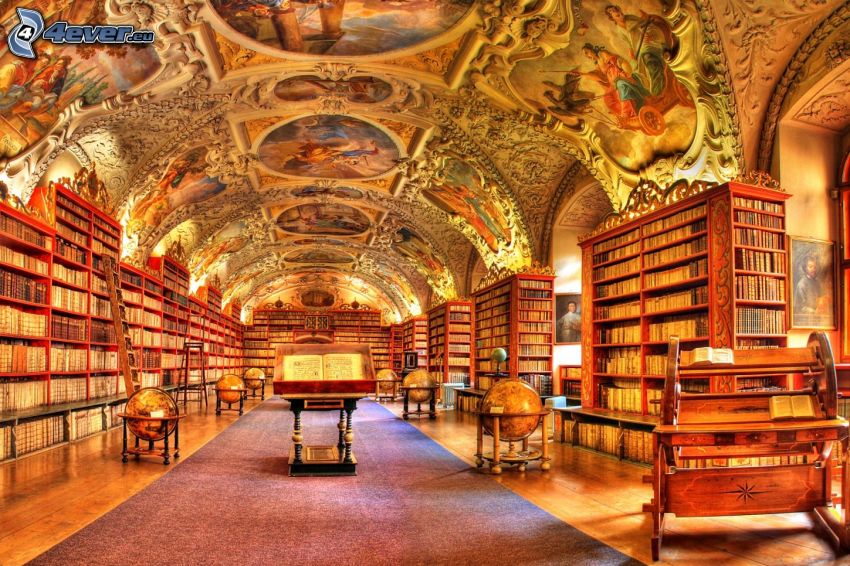 large library, HDR
