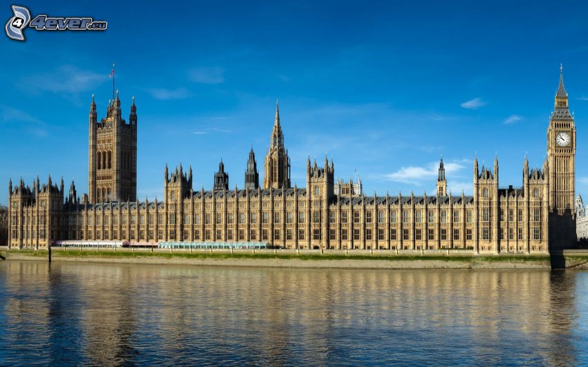Palace of Westminster, Big Ben, London, England, Thames