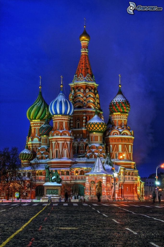 Saint Basil's Cathedral, evening, HDR
