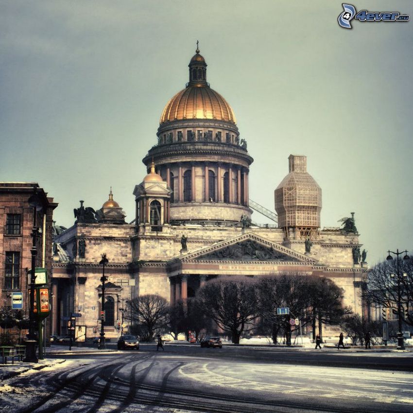 Saint Isaac's Cathedral, Saint Petersburg, road